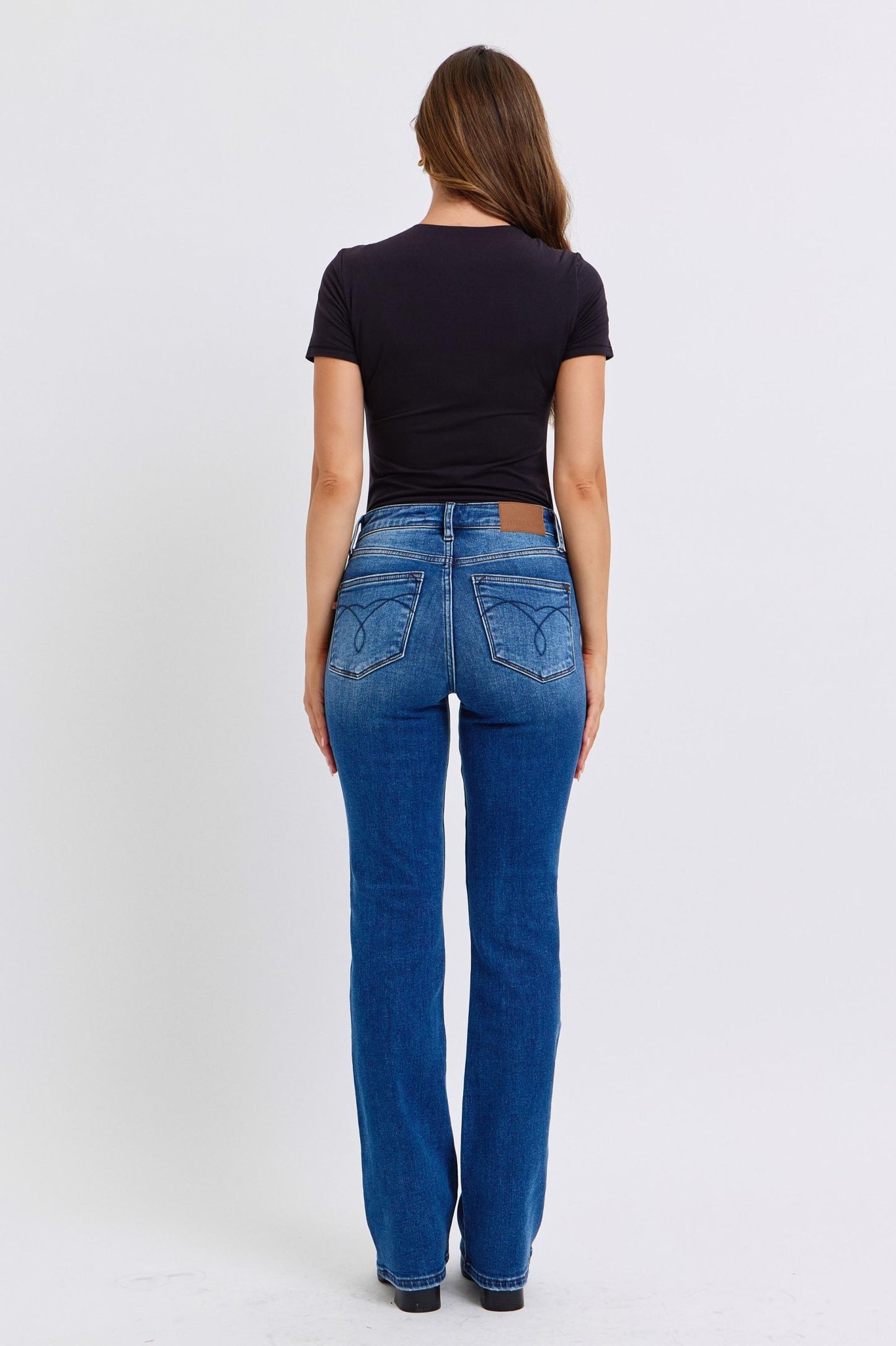 Judy Blue Mid-Rise Bootcut Jeans with Thermal Lining